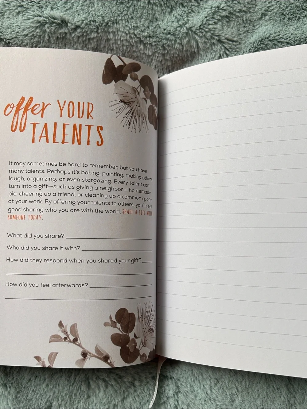 Unused - Finding Gratitude Journal with ribbon bookmark from Anthropologie